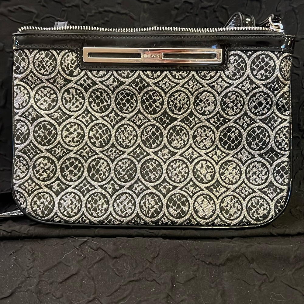 Nine West Black & Silver Crossbody